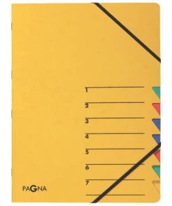 Ordnungsmappe EASY – 7 Fächer, A4, Pressspan, 265 g/qm, gelb