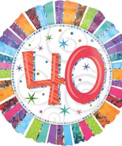 Folienballon Zahl 40 – Ø 45 cm