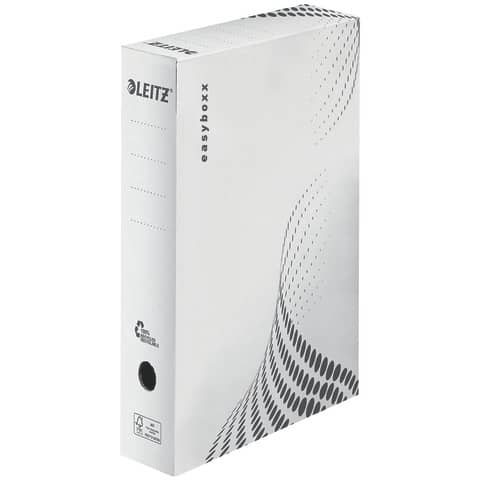 6131 Archivbox easyboxx – A4, 80 mm, Wellpappe (RC), weiß