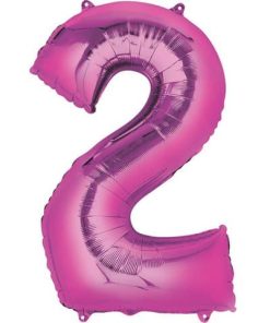 Folienballon XXL Zahl 2 – rosa