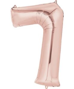 Folienballon XXL Zahl 7 – rose gold