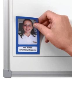 Fototasche magnetisch, Hartfolie, matt, 72 x 115 mm, 5 Stück, grau