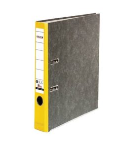 Recycling-Wolkenmarmor-Ordner A4, gelber Rücken 50mm