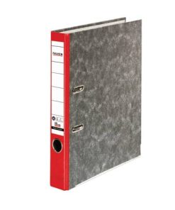 Recycling-Wolkenmarmor-Ordner A4, roter Rücken 50mm