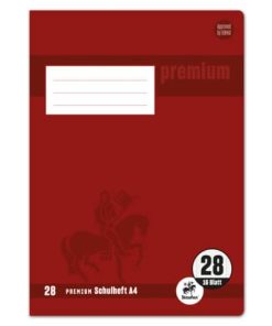Heft PREMIUM LIN 28 – A4, 16 Blatt, 90 g/qm, kariert mit RandPREMIUM LIN ien