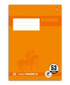 Vokabelheft PREMIUM Academy LIN 53 – A6, 90 g/qm, 32 Blatt