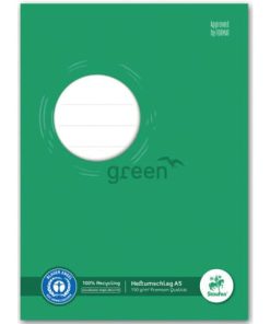 Heftschoner – A5, 150 g, grün, Recycling