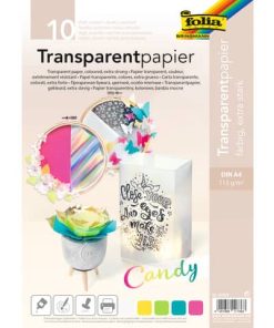 Transparentpapier – A4, 115 g/qm, 5 Farben sortiert, 10 Blatt