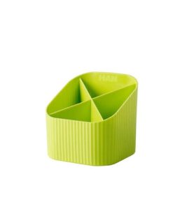 Schreibköcher Re-X-LOOP – 4 Fächer, lemon