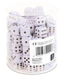Augenwürfel weiß, (100er Box)