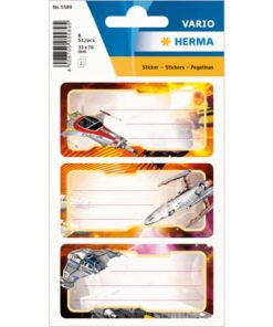 5589 Schuletiketten – Raumschiff, beglimmert