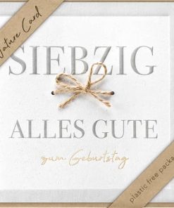 Geburtstagskarte Zahl 70 – Nature Card, inkl. Umschlag