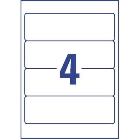 L4761-100 Ordner-Etiketten ultragrip – breit/kurz, 400 Stück, weiß, ablösbar