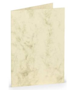 Briefkarte Paperado – A7, 220 g/qm, doppelt, hoch, chamois marmora