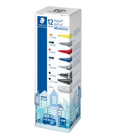 Schreibgeräteset triplus® multi Set 34 – 12-tlg.