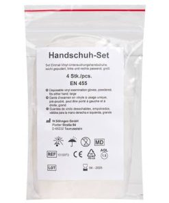 Handschuh-Set Vinyl – groß, 4 Stück