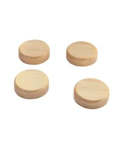 NeoDym-Magnete – rund, Holz, beige, 4 Stück