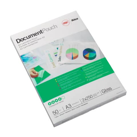 Laminiertasche – A3, 250 Micron, glänzend, 50 Stück, glasklar