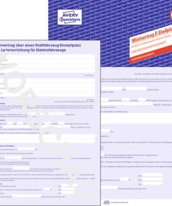 2253 Mietvertrag – Einstellplatz E-Autos, DIN A4, selbstdurchschreibend