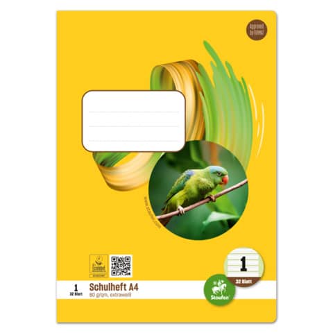 Heft LIN1 – A4, 32 Blatt, 80g/qm, liniert