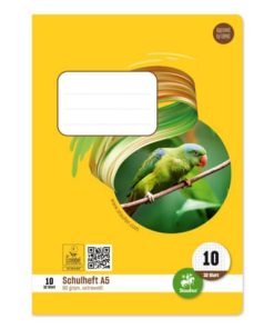 Heft LIN10 – A5, 32 Blatt, 80 g/qm, kariert mit Rand