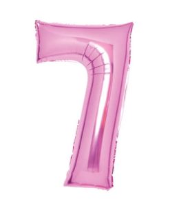Folienballon XL Zahl 7 – 63 cm, pink