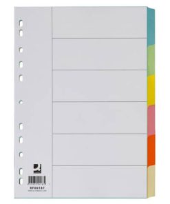 Farbregister – blanko, A4, Manila Karton, 6 Blatt + Deckblatt