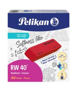 Radierer RW 40 – 20 x 8 x 57 mm, rot, Kunststoff