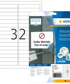 4209 Etiketten A4 weiß 96×16,9 mm Movables/ablösbar Papier matt 800 St.