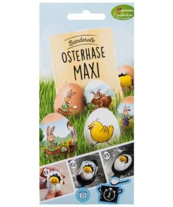 Oster Banderole Osterhase Maxi – 4 Motive, 12 Stück sortiert