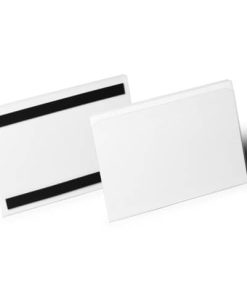 Etikettentasche HARD COVER – A5 quer, transparent, magnetisch, 10 Stück
