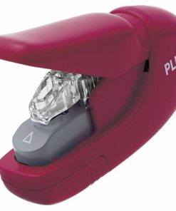 Heftgerät klammerlos – bis 5 Blatt, weinrot