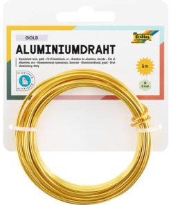 Basteldraht Alu – gold, 2 mm x 5 m
