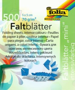 Faltblätter „Mini“ 5x5cm – 10 Farben sortiert, 500 Blatt, 70g/qm