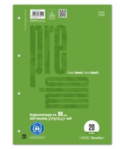 Ringbucheinlage LIN 20 – A4, 50 Blatt, blanco, 90 g/qm