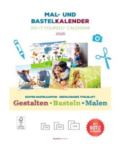 Mal- und Bastelkalender Do-it Yourself – 21 x 29,7 cm, weiß