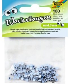 Wackelaugen Ø 3 mm, rund, 100 Stück