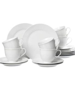 Kaffeeservice Bianco – 18-tlg., Porzellan, weiß