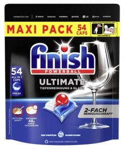 Geschirrspültabs Powerball Ultimate All in 1 Caps Regular Maxi Pack – 54 Tabs