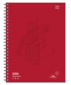 Spiralbuch Red Note A4 80 Blatt 90g/qm 5mm kariert