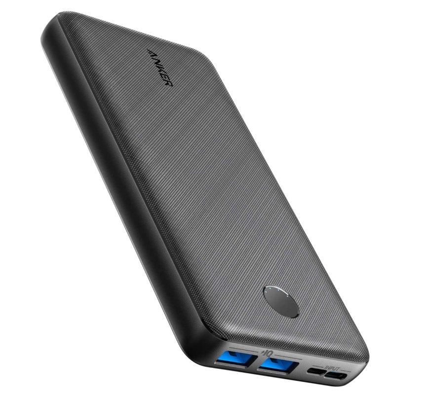 Powerbank Anker PowerCore Essential, 20000mAh externer Akku mit PowerIQ Technologie und USB-C Eingang, enorme Energiedichte, kompatibel mit iPhone, Samsung, Huawei, iPad und mehr