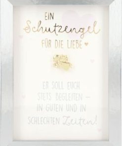 Bilderrahmen mit Spruch 1,9x9x12cm Ein Schutzengel soll dieses Haus immer..