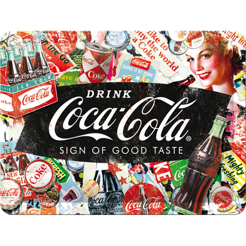 Blechschild Coca-Cola – Collage