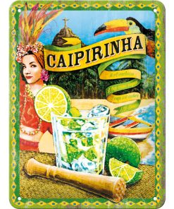 Blechschild Cocktail-Time – Caipirinha