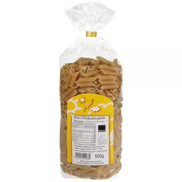 Bio Dinkel Penne -ohne Ei-