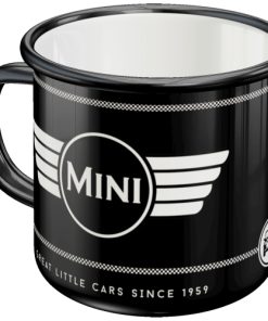 Emaille-Becher Mini Logo Black