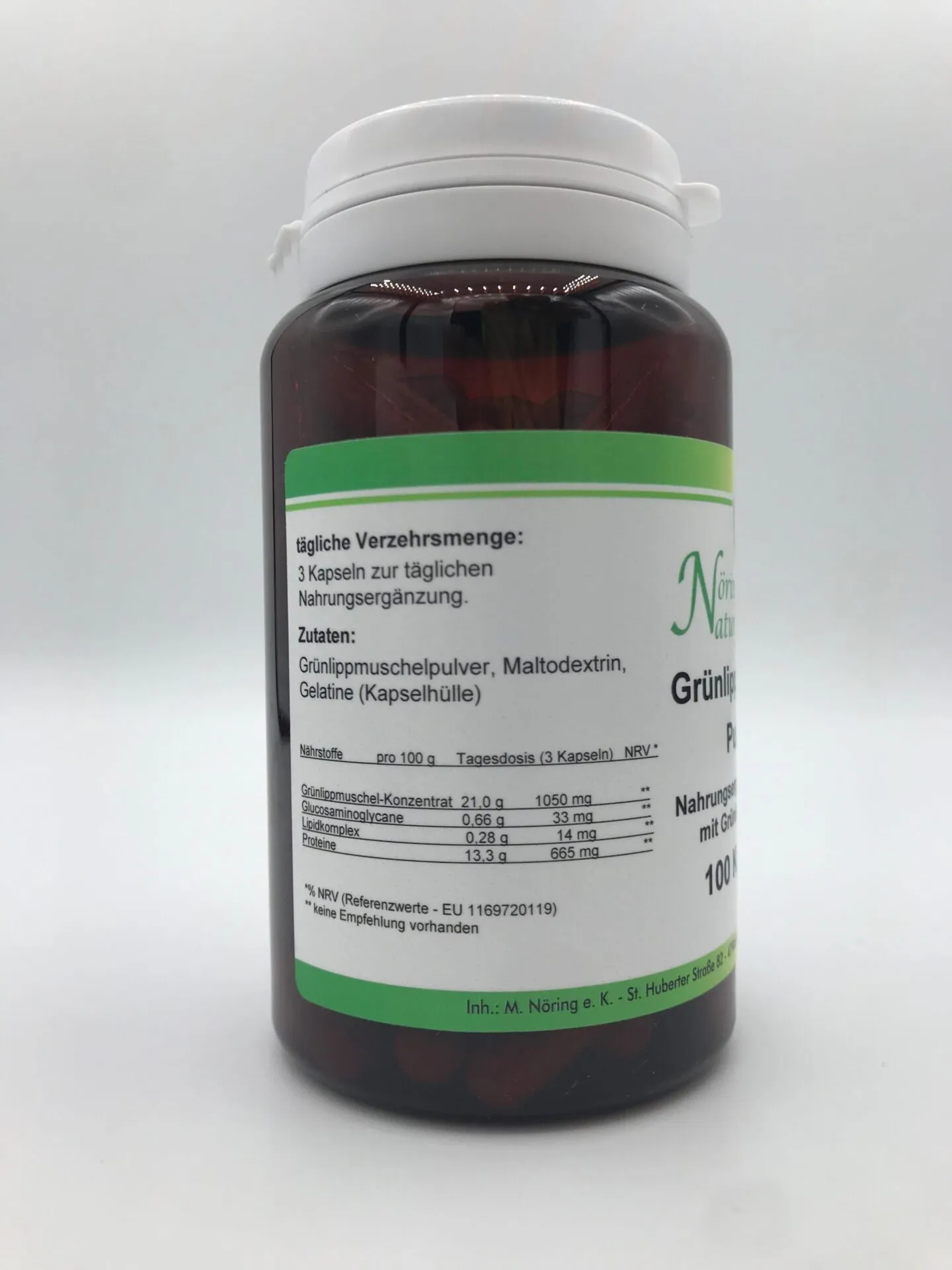 Grünlippmuschelpulver (100 Kapseln) – Bild 3