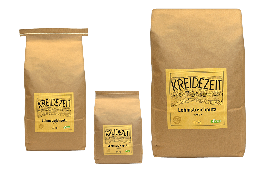 Lehm Streichputz weiß