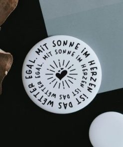Magnet Mit Sonne im Herzen ist das  Wetter egal