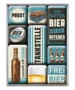Magnet-Set Tankstelle Bier 9teilig